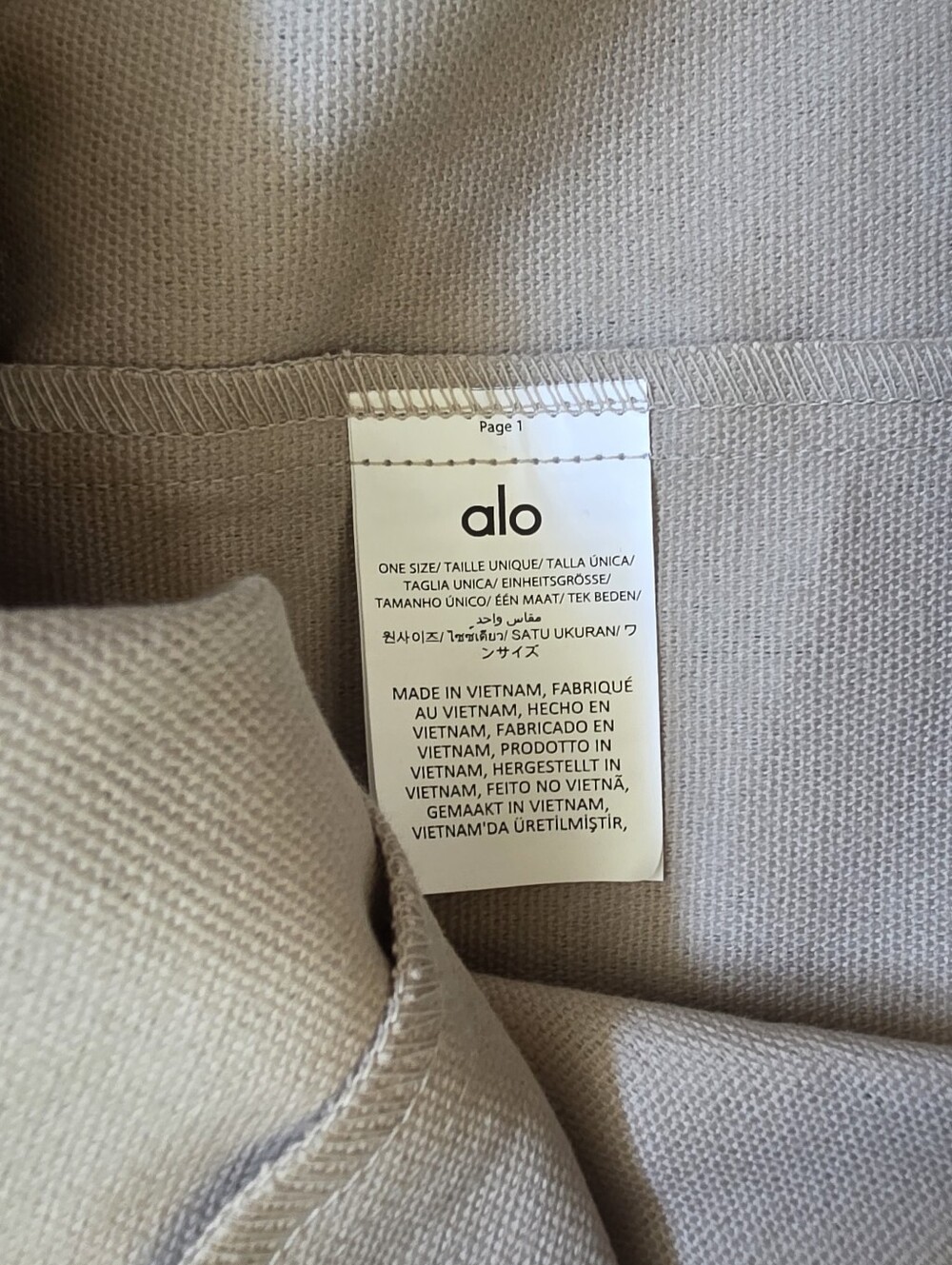 Alo Yoga Gray Tie Dye Dance Tote Duffel Bag Unisex One Size W7066R - Picture 4 of 4